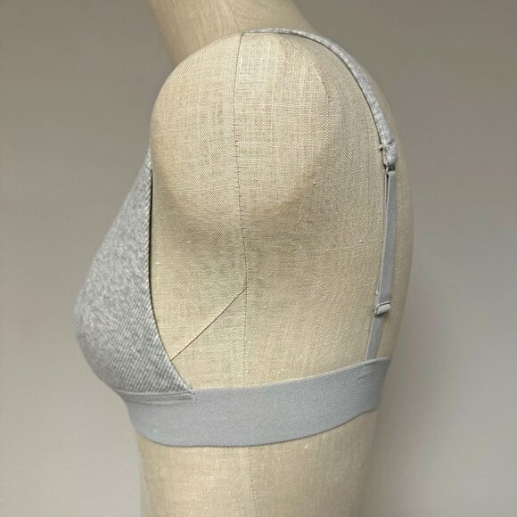 Stretch Cotton Rib Plunge Bralette - Picture 7 of 12